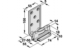 Hafele - Направляюча нижня 160-250кг Hawa-Confort 160 - 941.60.071