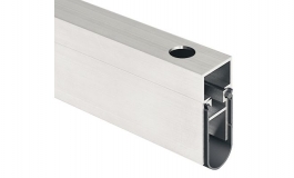 Hafele - Ущільнювач висувний для дверей алюміній/силікон сірий 833мм 1-ннє спрацьовування - 950.05.552