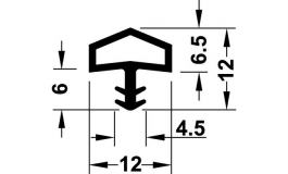 Hafele - Ущільнювач для міжкімн.дверей PVC біл. - 950.07.600