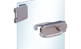 Hafele - Комплект замка для скляних дверей ванної кімнати з 3 частин алюміній колір нержавіюч.сталь - 981.25.630