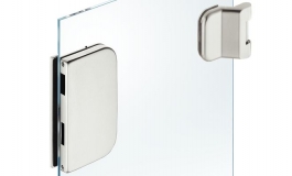 Hafele - Комплект відповідної частини до замка і петель для скляних дверей алюміній колір: срібний (3 частини) - 981.49.615