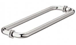 Hafele - Дверна ручка для скла товщиною 8 - 12 мм латунь хром. поліров. 425 мм - 981.53.292