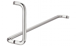 Hafele - Комплект дверних ручок для товщини скла 8-12мм латунь хромована полірована - 981.53.302