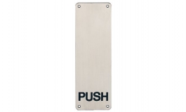 Hafele - Інформаційна пластина "Push"  нержавіюча сталь матова  під шуруп - 987.11.300