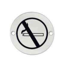 Hafele - Табличка з символом "Не палити" нержавіюча сталь колір: латунь D75 мм під шуруп - 987.20.078