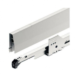 Hafele - Система для висувних ящиків MOOVIT з доводчиком сіра 92/500мм 30кг - 551.54.505