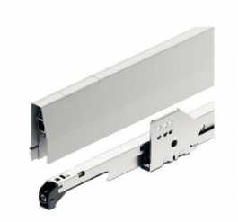 Hafele - Система для висувних ящиків MOOVIT з доводчиком сіра 92/450мм 30кг - 551.54.504