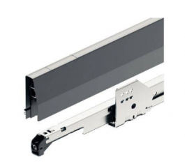 Hafele - Система для висувних ящиків MOOVIT з доводчиком колір антрацит 92/550мм 50кг - 551.54.326