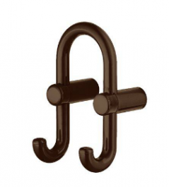 Hafele - Гачок гардеробний поліамід колір коричневий 80 90х87х165мм - 842.84.080