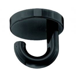 Hafele - Гачок з кріпленням до стелі поліамід колір чорний 90 50х50мм - 842.64.290