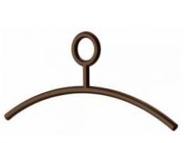Hafele - Вішак для одягу, з кільцем, коричневий 450мм - 804.57.180