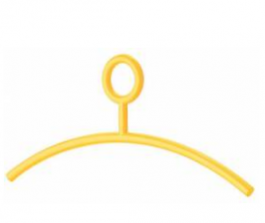 Hafele - Вішак для одягу, з кільцем, жовтий 450мм - 804.57.113