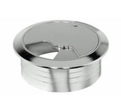 Hafele - Кабельний канал 2-х секційний пластмаса, колір: нержавіюча сталь 80 мм - 631.21.004