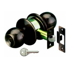 Hafele - Ручка-КУЛЬКА з ключем WC, латунь антік - 911.64.165