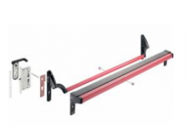 Hafele - Комплект фурнітури PED 100 для 1-ого дверного полотна з натискною штангою колір: червоний - 911.30.159