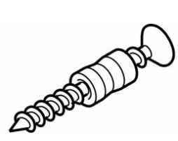 Hafele - Комплект кріплення ручки для дверей товщиною 65-87 мм - 909.00.341